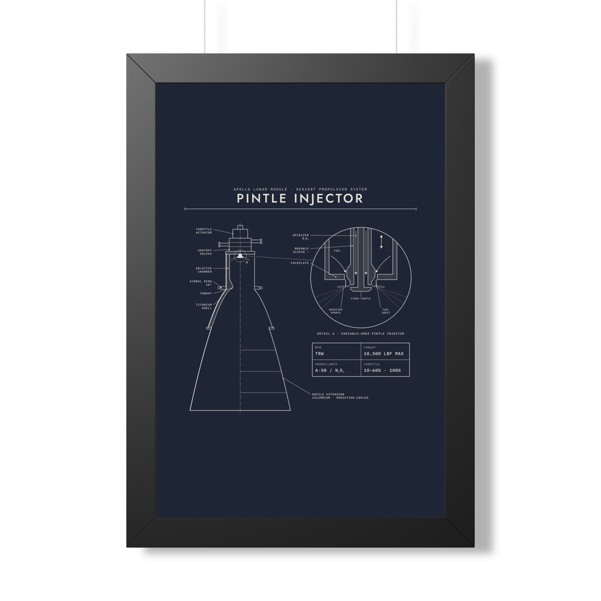 Apollo Pintle Injector Framed Print