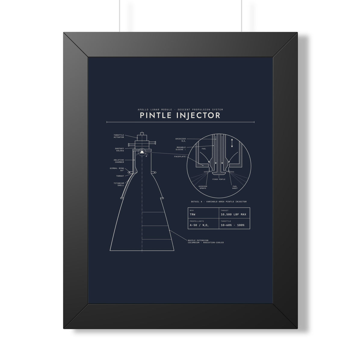 Apollo Pintle Injector Framed Print